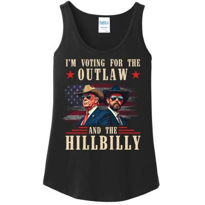 IM Voting For The Outlaw And The Hillbilly Trump Vance 2024 Ladies Essential Tank