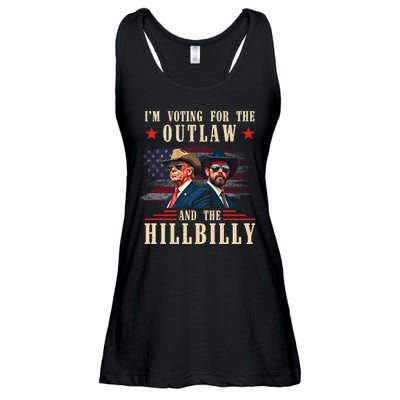 IM Voting For The Outlaw And The Hillbilly Trump Vance 2024 Ladies Essential Flowy Tank