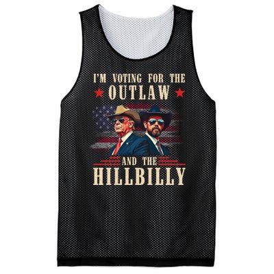 IM Voting For The Outlaw And The Hillbilly Trump Vance 2024 Mesh Reversible Basketball Jersey Tank