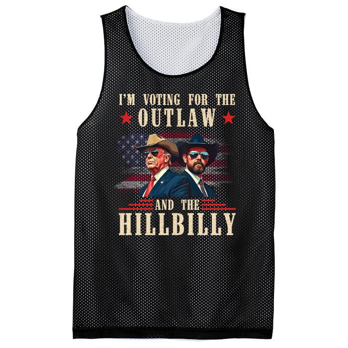 IM Voting For The Outlaw And The Hillbilly Trump Vance 2024 Mesh Reversible Basketball Jersey Tank