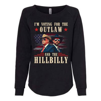 IM Voting For The Outlaw And The Hillbilly Trump Vance 2024 Womens California Wash Sweatshirt