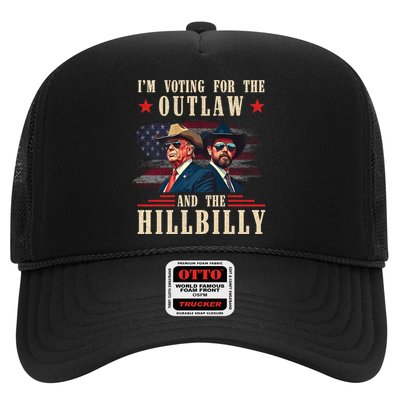 IM Voting For The Outlaw And The Hillbilly Trump Vance 2024 Trucker Hat