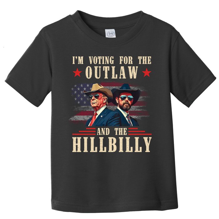 IM Voting For The Outlaw And The Hillbilly Trump Vance 2024 Toddler T-Shirt