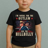 IM Voting For The Outlaw And The Hillbilly Trump Vance 2024 Toddler T-Shirt