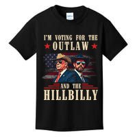 IM Voting For The Outlaw And The Hillbilly Trump Vance 2024 Kids T-Shirt