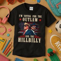 IM Voting For The Outlaw And The Hillbilly Trump Vance 2024 Kids T-Shirt