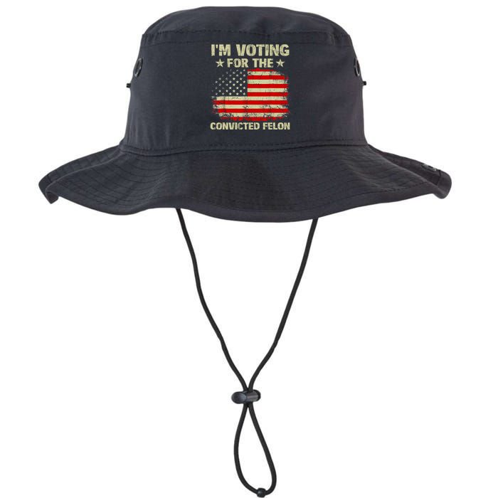 IM Voting For The Convicted Felon Us Flag Trump 2024 Legacy Cool Fit Booney Bucket Hat