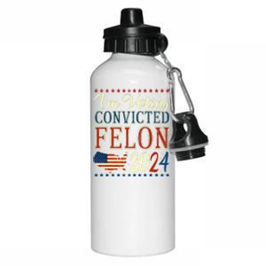 IM Voting For The Convicted Felon 2024 Aluminum Water Bottle