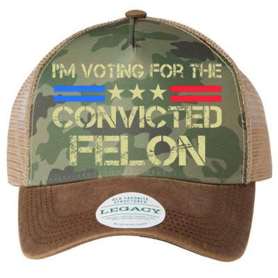 IM Voting For The Convicted Fellon 2024 Us Flag Protrump Legacy Tie Dye Trucker Hat