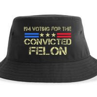 IM Voting For The Convicted Fellon 2024 Us Flag Protrump Sustainable Bucket Hat