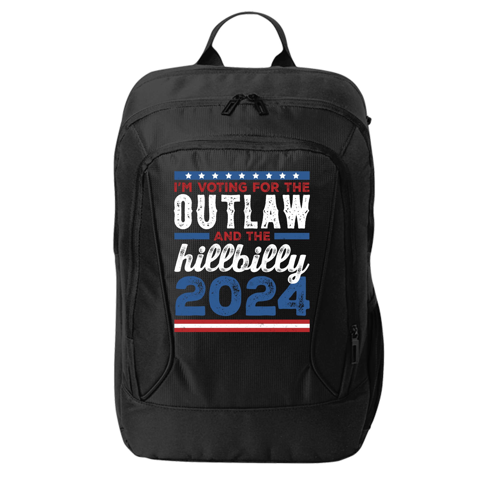 Im Voting For The Outlaw And The Hillbilly 2024 Vintage Election City Backpack