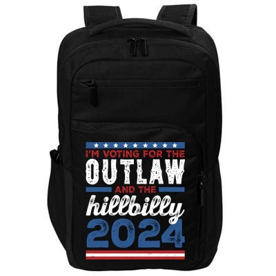 Im Voting For The Outlaw And The Hillbilly 2024 Vintage Election Impact Tech Backpack