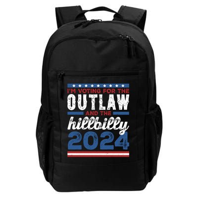 Im Voting For The Outlaw And The Hillbilly 2024 Vintage Election Backpack