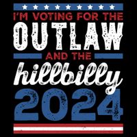 Im Voting For The Outlaw And The Hillbilly 2024 Vintage Election Backpack