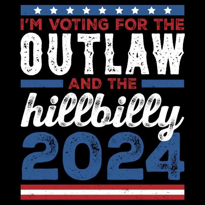 Im Voting For The Outlaw And The Hillbilly 2024 Vintage Election Backpack