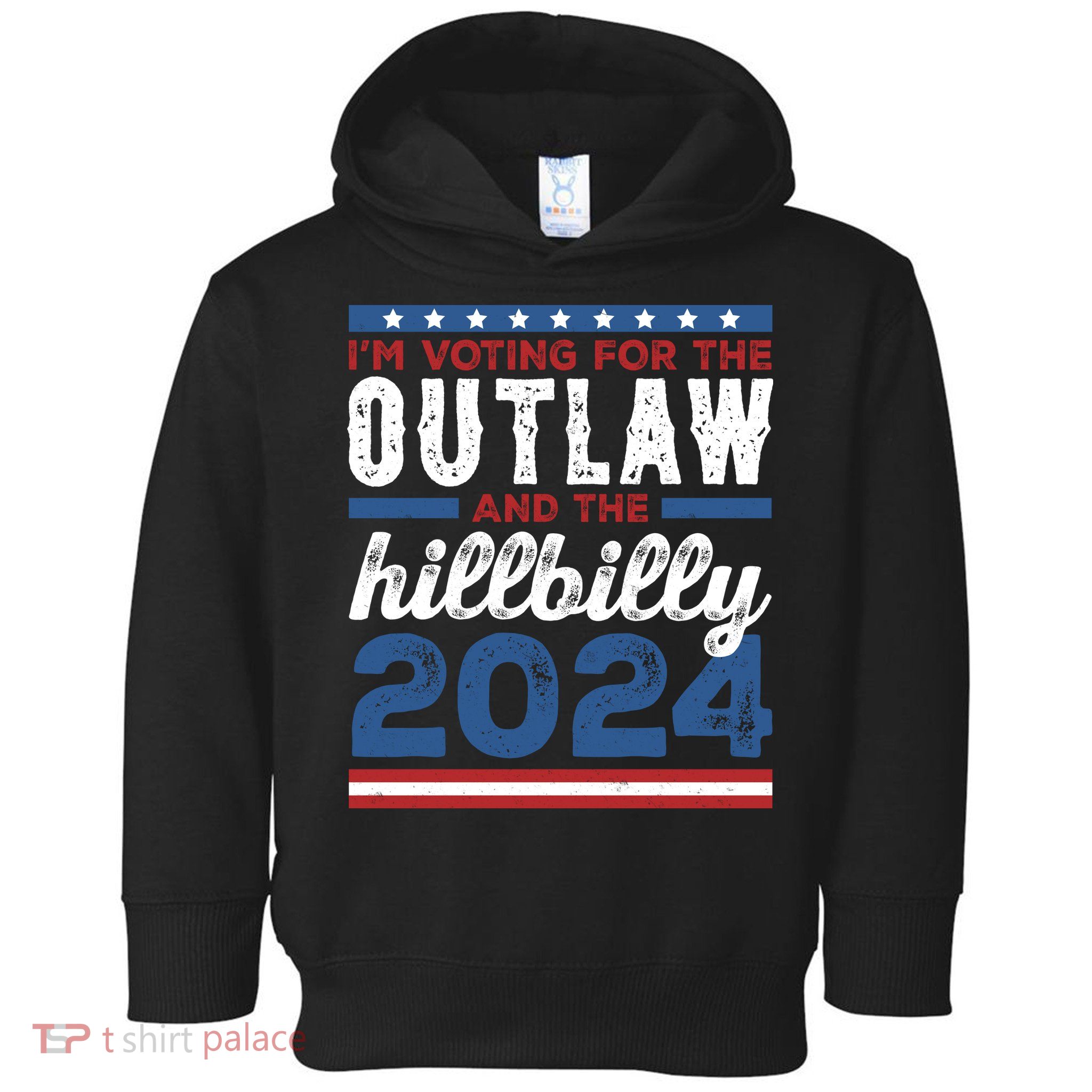 Im Voting For The Outlaw And The Hillbilly 2024 Vintage Election Toddler Hoodie