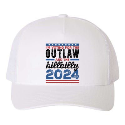 Im Voting For The Outlaw And The Hillbilly 2024 Vintage Election Yupoong Adult 5-Panel Trucker Hat