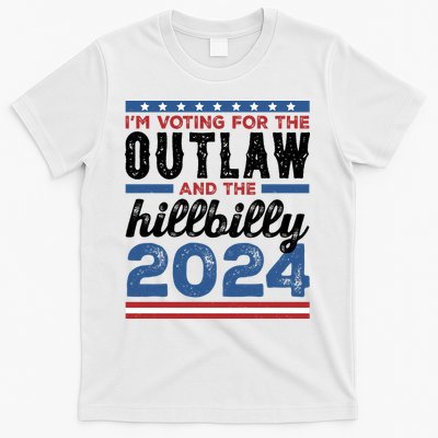 Im Voting For The Outlaw And The Hillbilly 2024 Vintage Election T-Shirt