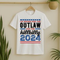 Im Voting For The Outlaw And The Hillbilly 2024 Vintage Election T-Shirt