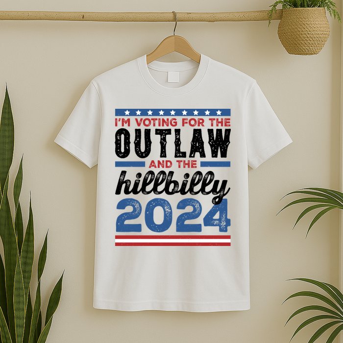 Im Voting For The Outlaw And The Hillbilly 2024 Vintage Election T-Shirt