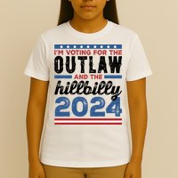 Im Voting For The Outlaw And The Hillbilly 2024 Vintage Election T-Shirt