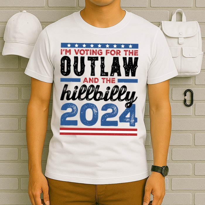 Im Voting For The Outlaw And The Hillbilly 2024 Vintage Election T-Shirt