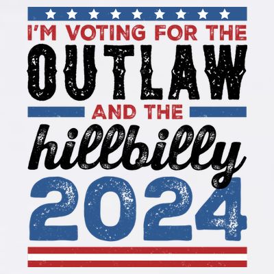 Im Voting For The Outlaw And The Hillbilly 2024 Vintage Election T-Shirt