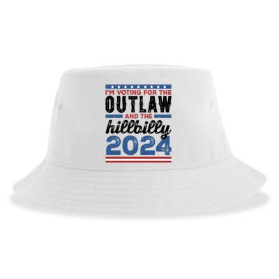 Im Voting For The Outlaw And The Hillbilly 2024 Vintage Election Sustainable Bucket Hat