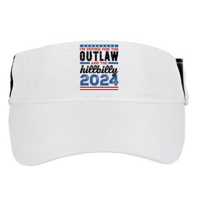 Im Voting For The Outlaw And The Hillbilly 2024 Vintage Election Adult Drive Performance Visor