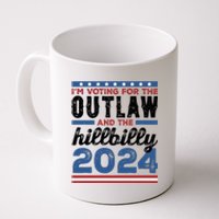 Im Voting For The Outlaw And The Hillbilly 2024 Vintage Election Coffee Mug