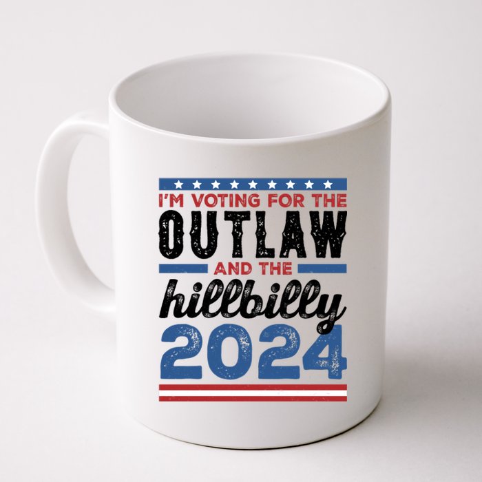 Im Voting For The Outlaw And The Hillbilly 2024 Vintage Election Coffee Mug