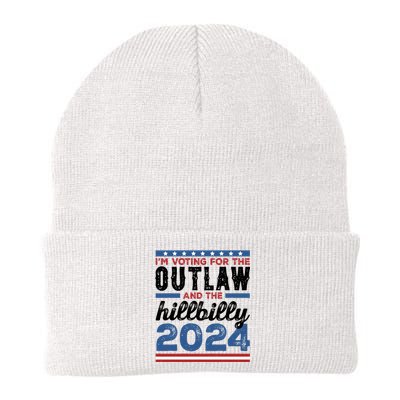 Im Voting For The Outlaw And The Hillbilly 2024 Vintage Election Knit Cap Winter Beanie