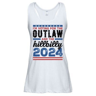 Im Voting For The Outlaw And The Hillbilly 2024 Vintage Election Ladies Essential Flowy Tank