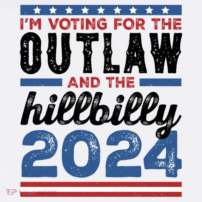 Im Voting For The Outlaw And The Hillbilly 2024 Vintage Election Flatbill Hat