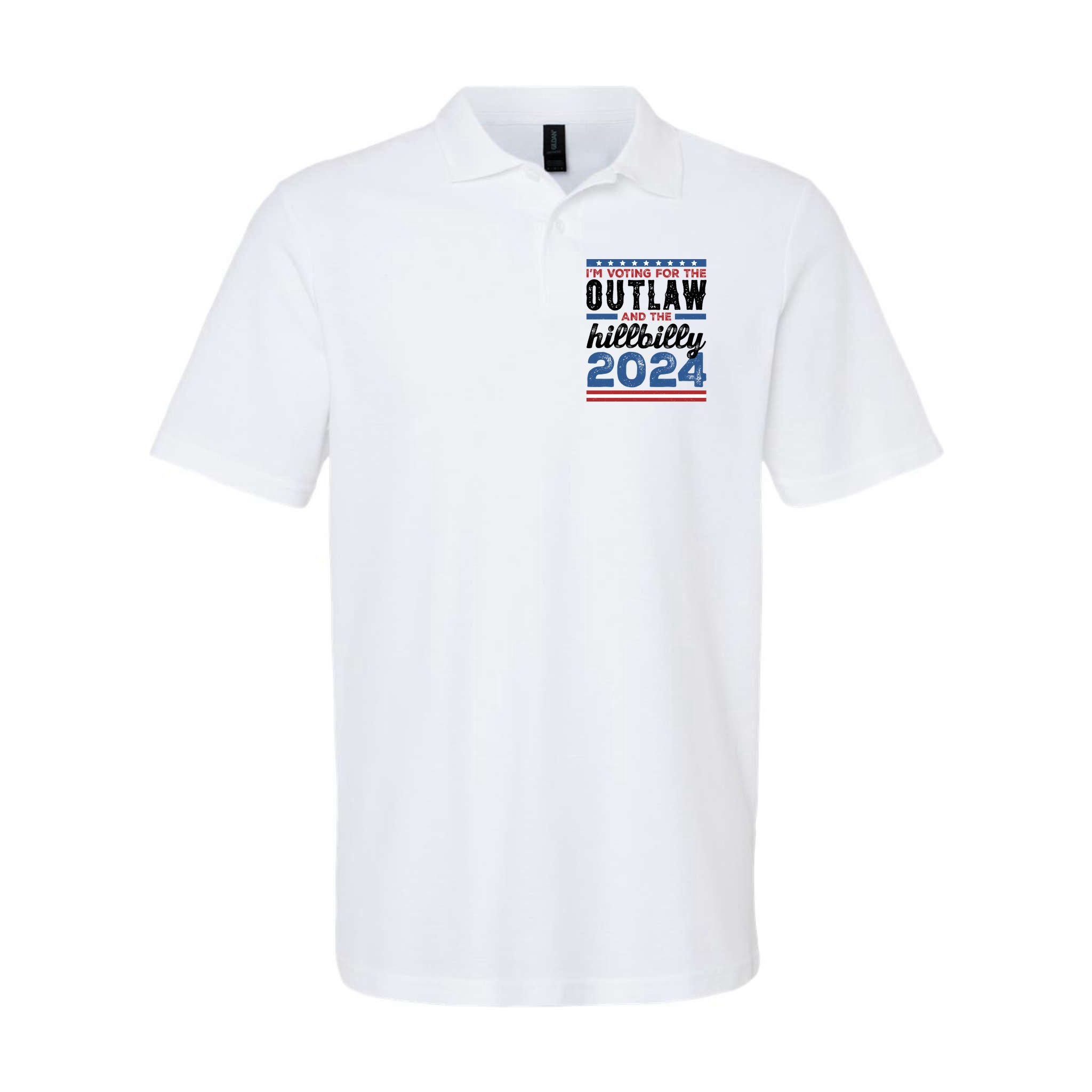 Im Voting For The Outlaw And The Hillbilly 2024 Vintage Election Polo