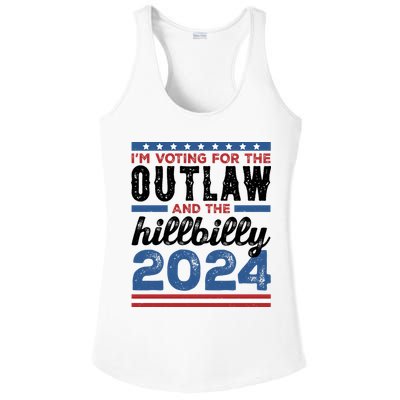 Im Voting For The Outlaw And The Hillbilly 2024 Vintage Election Ladies PosiCharge Competitor Racerback Tank