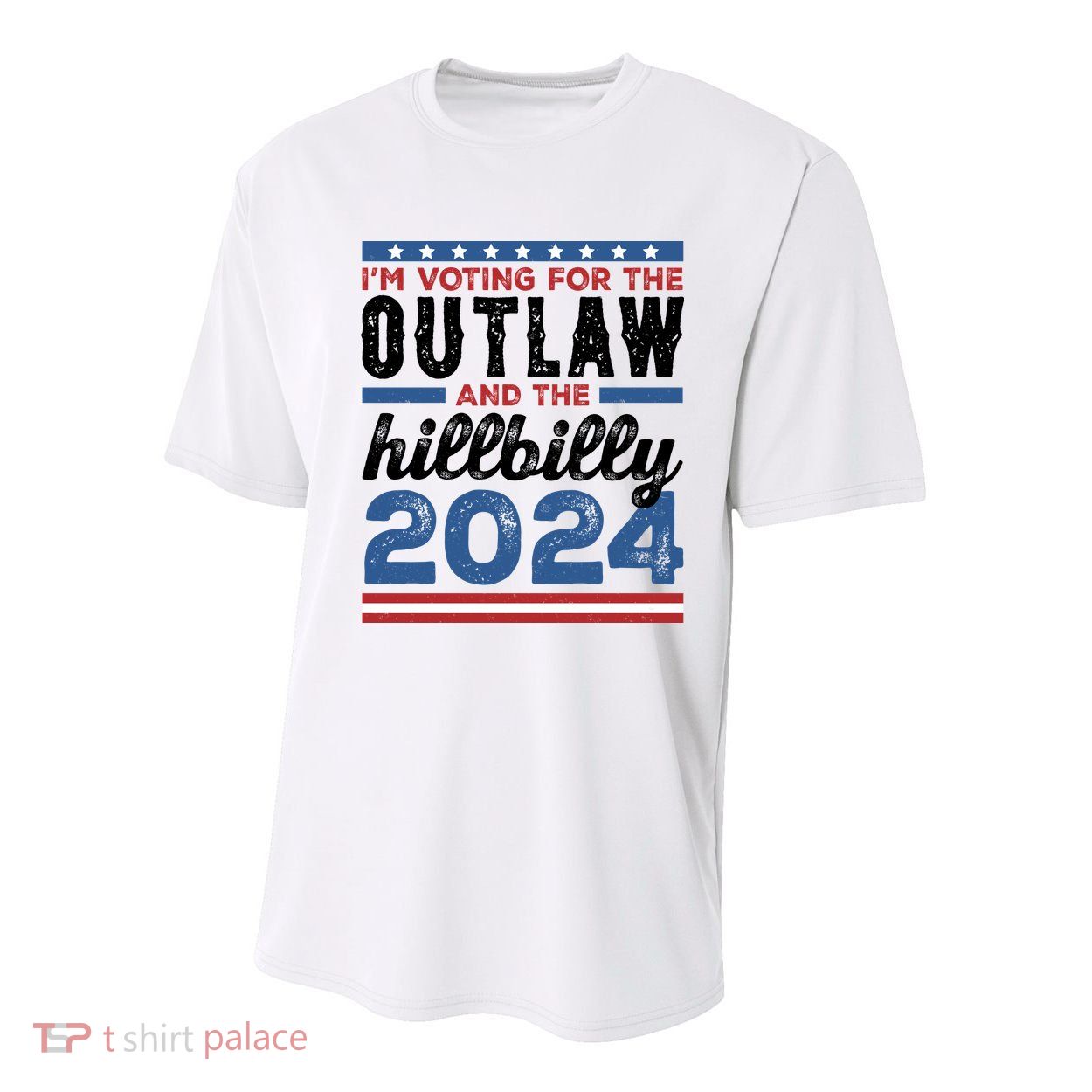 Im Voting For The Outlaw And The Hillbilly 2024 Vintage Election Youth Performance Sprint T-Shirt