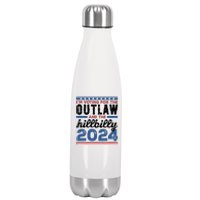 Im Voting For The Outlaw And The Hillbilly 2024 Vintage Election Stainless Steel Insulated Water Bottle