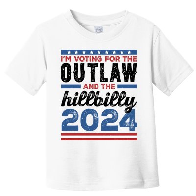 Im Voting For The Outlaw And The Hillbilly 2024 Vintage Election Toddler T-Shirt