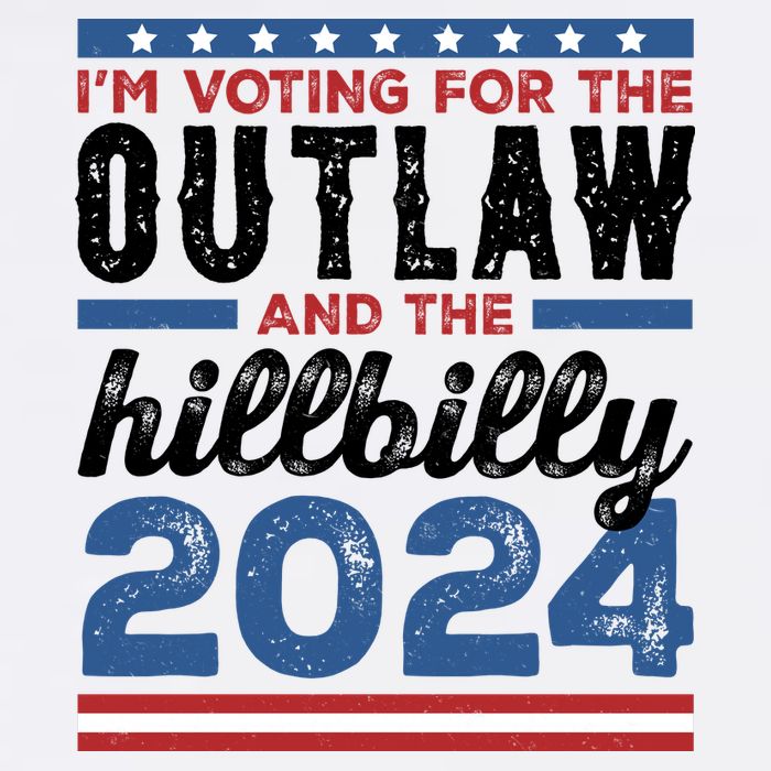 Im Voting For The Outlaw And The Hillbilly 2024 Vintage Election Women's V-Neck T-Shirt