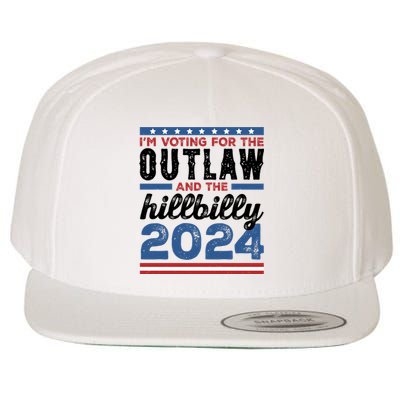 Im Voting For The Outlaw And The Hillbilly 2024 Vintage Election Wool Snapback Cap