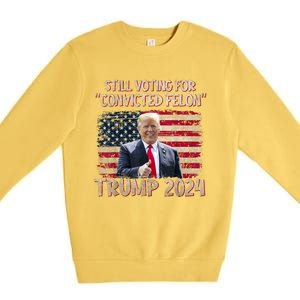 Im Voting For The Nonconvicted Felon Funny Pro Biden 2024 Premium Crewneck Sweatshirt