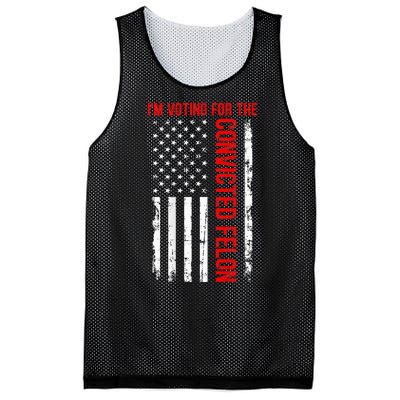 IM Voting For The Convicted Felon 2024 Usa Flag Mesh Reversible Basketball Jersey Tank