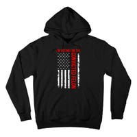 IM Voting For The Convicted Felon 2024 Usa Flag Tall Hoodie