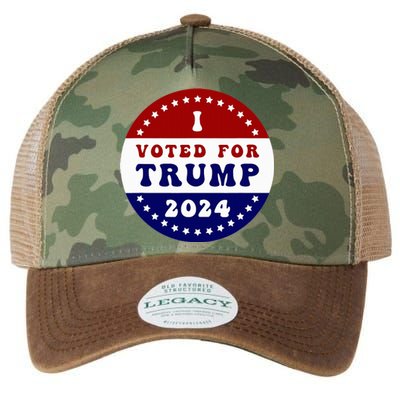 I Voted For President Trump In 2024 Inauguration Day 2025 Legacy Tie Dye Trucker Hat