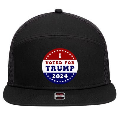 I Voted For President Trump In 2024 Inauguration Day 2025 7 Panel Mesh Trucker Snapback Hat