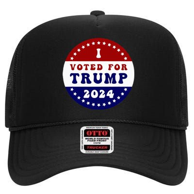 I Voted For President Trump In 2024 Inauguration Day 2025 High Crown Mesh Back Trucker Hat