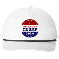 I Voted For President Trump In 2024 Inauguration Day 2025 Snapback Five-Panel Rope Hat