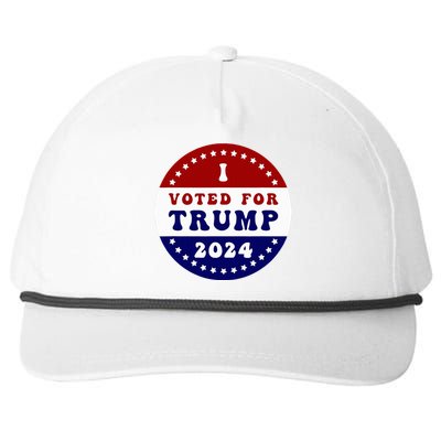 I Voted For President Trump In 2024 Inauguration Day 2025 Snapback Five-Panel Rope Hat