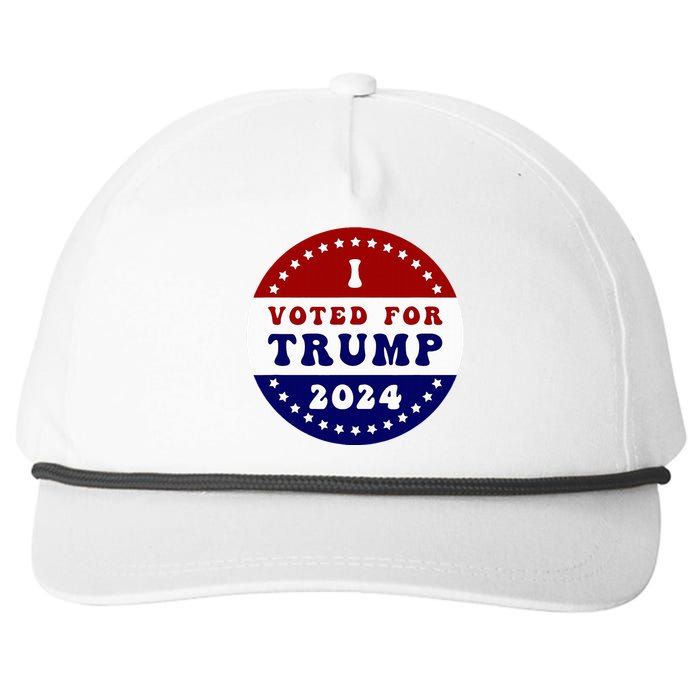 I Voted For President Trump In 2024 Inauguration Day 2025 Snapback Five-Panel Rope Hat